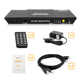 TESmart 2-Port HDMI 2.0 KVM Video Switch - 4K 60Hz UHD - Audio Output, USB Sharing