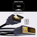 DVI to HDMI or HDMI to DVI Cable (6.5 ft)