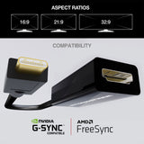 USB C to HDMI 2.0 Adapter – 4K 60hz HDR – 2K 144hz – Male to Female – for Monitors, TVs, PCs, MacBooks, Projectors – Thunderbolt Compatible