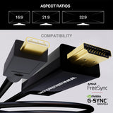 USB C to HDMI 2.0 Cable – 4K 60hz HDR – 2K 144hz – 6ft Cable – for Monitors, TVs, PCs, MacBooks, Projectors – Thunderbolt Compatible