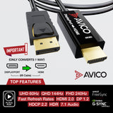 DisplayPort 1.2 to HDMI 2.0 Cable (6.5 ft)